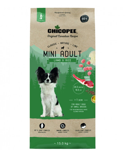 Chicopee CNL Mini Adult Lamb & Rice сухой корм для взрослых собак мелких пород с ягненком и рисом