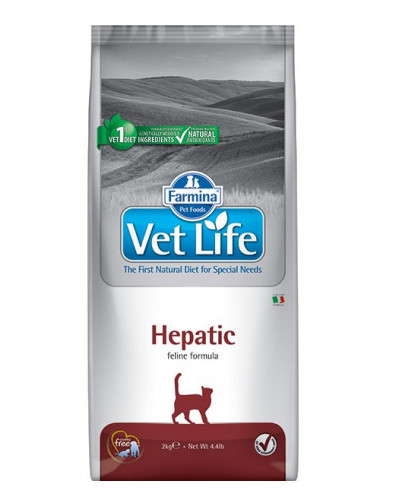 Farmina Vet Life Cat Hepatic диетический сухой корм для взрослых кошек и котов с хронической печеночной недостаточностью - 2 кг