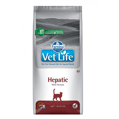 Farmina Vet Life Cat Hepatic диетический сухой корм для взрослых кошек и котов с хронической печеночной недостаточностью - 2 кг