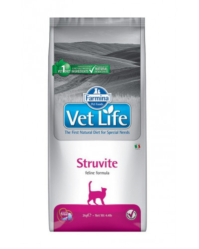 Farmina Vet Life Cat Struvite диетический корм для взрослых кошек и котов с мочекаменной болезнью струвитного типа