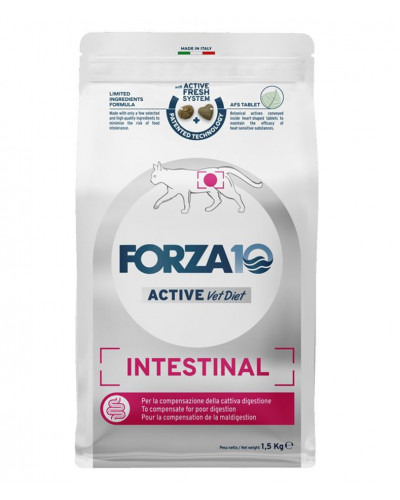 Forza10 Intestinal Active cухой корм для взрослых кошек при проблемах пищеварения с рыбой