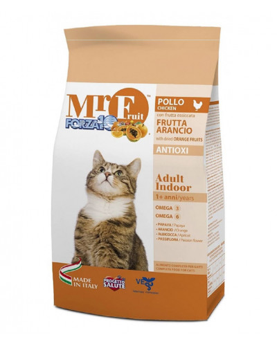 Forza10 Mr Fruit Adult Indoor сухой корм для взрослых домашних кошек из курицы и рыбы
