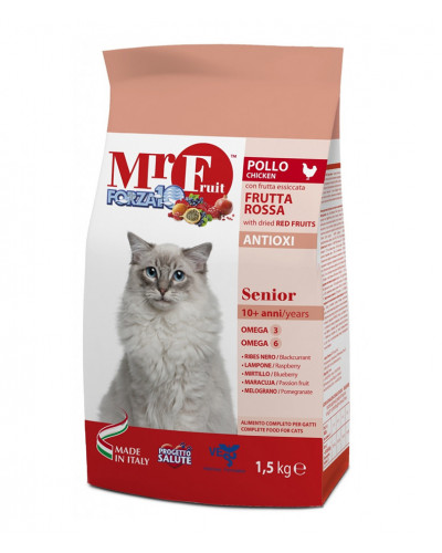 Forza10 Mr Fruit Senior сухой корм для пожилых кошек на основе курицы и рыбы