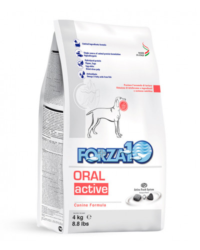 Forza10 Oral Active Line для взрослых собак всех пород с проблемами ротовой полости и верхних дыхательных путей 4 кг
