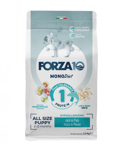 Forza10 Puppy Junior Diet сухой корм для щенков и собак в период беременности и лактации при аллергии из рыбы - 1,5 кг