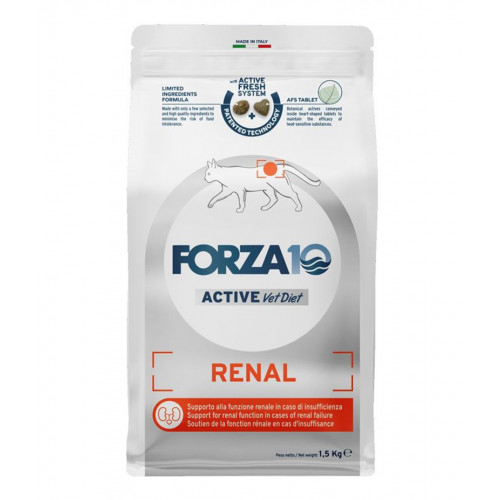 Forza10 Renal Active cухой корм для взрослых кошек при острой и хронической почечной недостаточности с рыбой