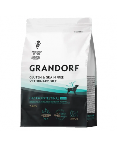 GRANDORF VETERINARY DIET Dog GASTROINTESTINAL LOW FAT Сухой диетический корм для собак, способствующий регуляции метаболизма липидов при гиперлипидемии