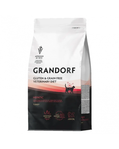 GRANDORF VETERINARY DIET Cat HEPATIC Сухой диетический корм для кошек для поддержания функции печени при ХПН