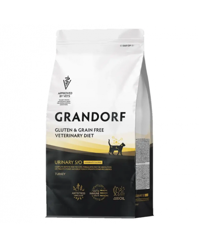 GRANDORF VETERINARY DIET Cat URINARY S/O MODERATE CALORIE Сухой диетический корм для кошек, склонных к набору веса, при мочекаменной болезни