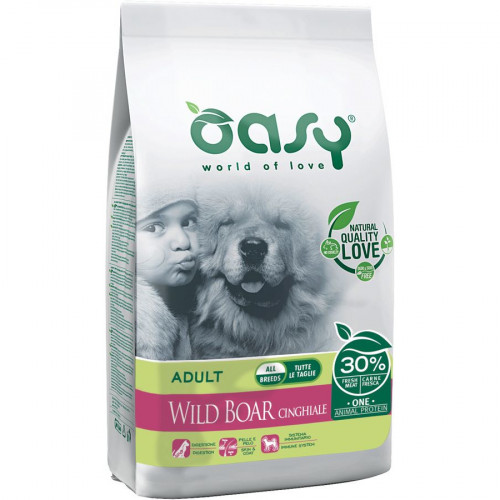 Oasy Dry Dog OAP Adult All Breed Wild Boar сухой монопротеиновый корм для взрослых собак всех пород с диким кабаном