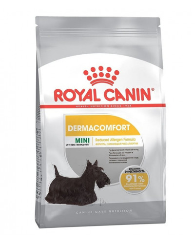 Royal Canin Mini Dermacomfort сухой корм для собак мелких пород с раздраженной и зудящей кожей